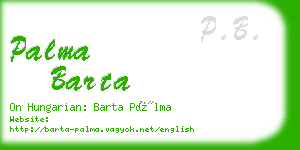 palma barta business card